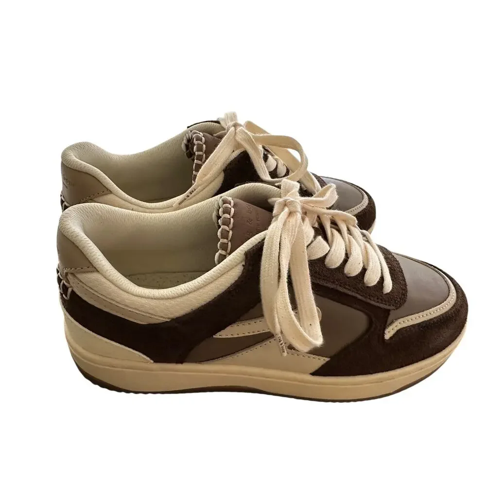 New Rag & Bone Retro Brown Tennis Leather Sneaker Size 6.5
